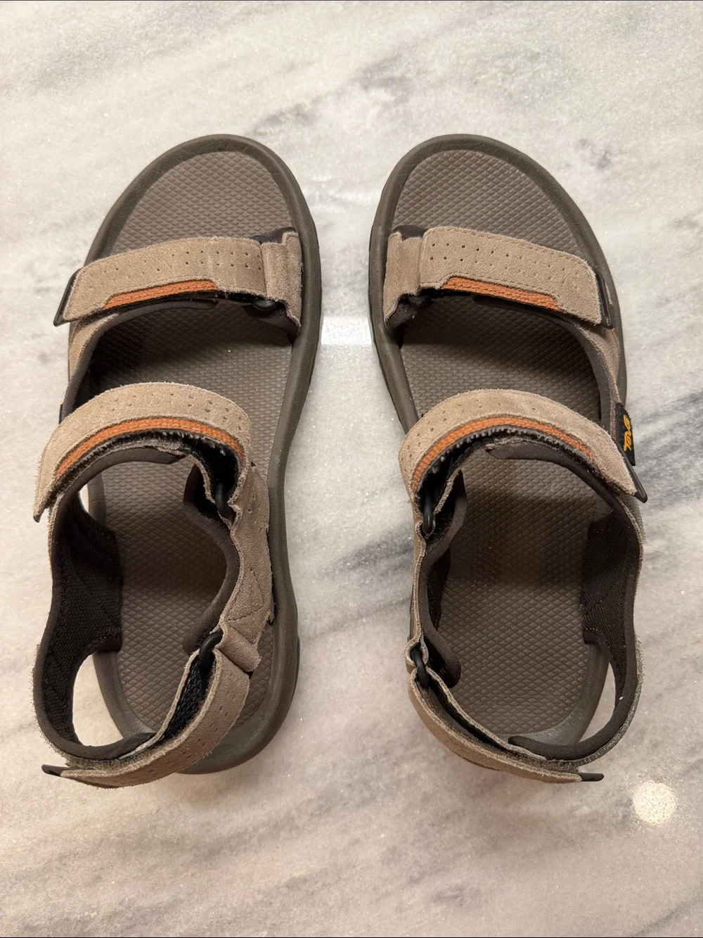 Teva Men's Outdoor Strappy Sandals in Taupe and Brown